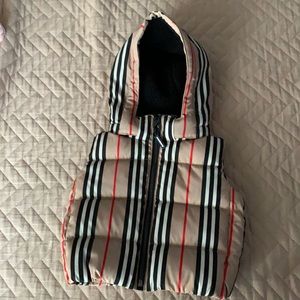 Burberry Baby Puffer Zip Hoodie Vest- New